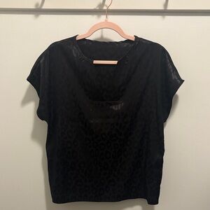 SHEIN Dark Leopard Patterned Blouse